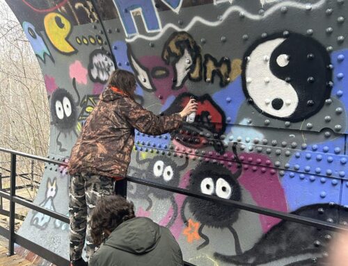 Youth use graffiti to transform historic pipeline